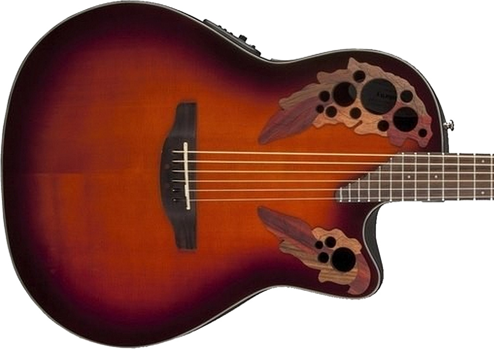 Ovation Ce44-1 Celebrity Elite Mid Depth Cw Epicea Lyrachord Rw - 2-color Sunburst - Guitare Electro Acoustique - Variation 3