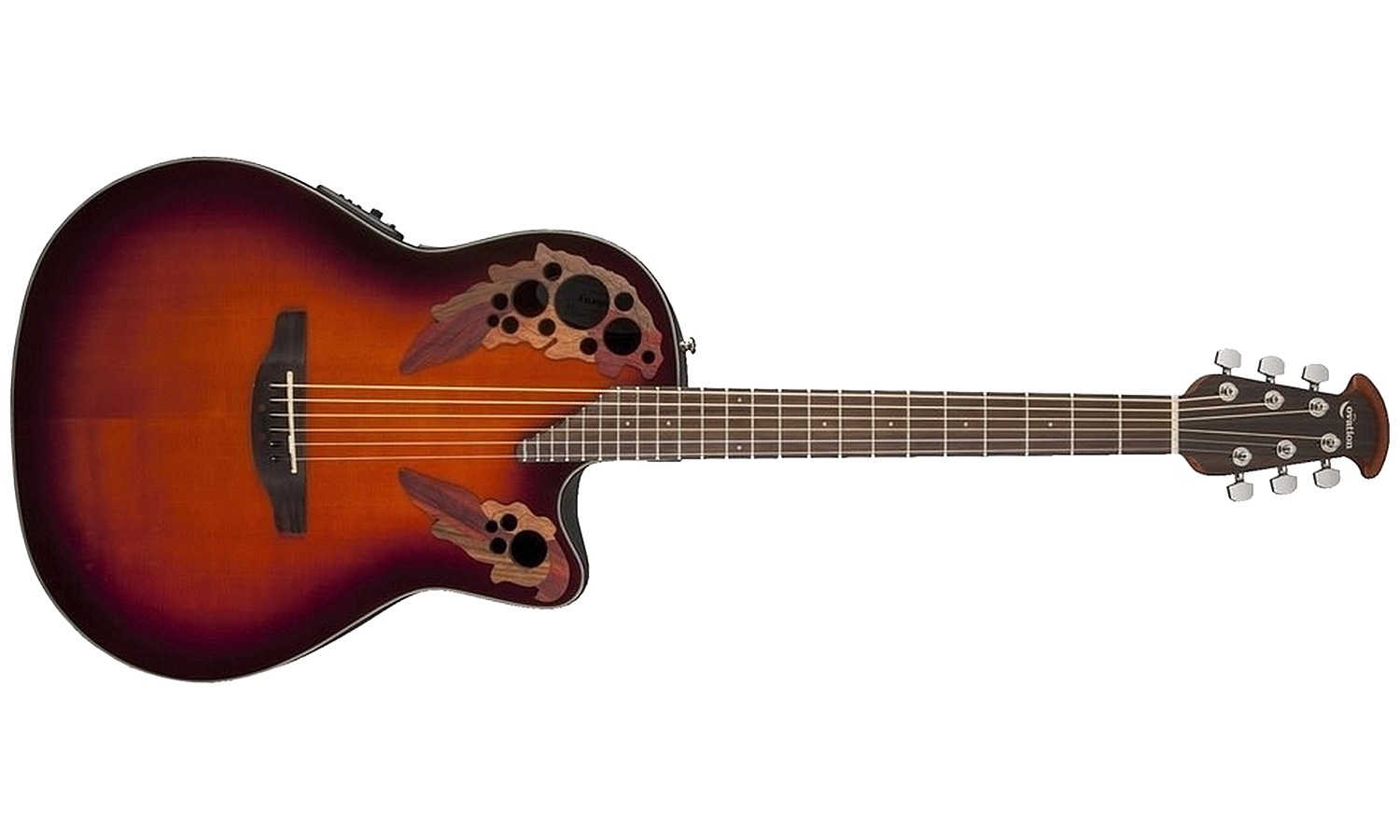 Ovation Ce44-1 Celebrity Elite Mid Depth Cw Epicea Lyrachord Rw - 2-color Sunburst - Guitare Electro Acoustique - Variation 1