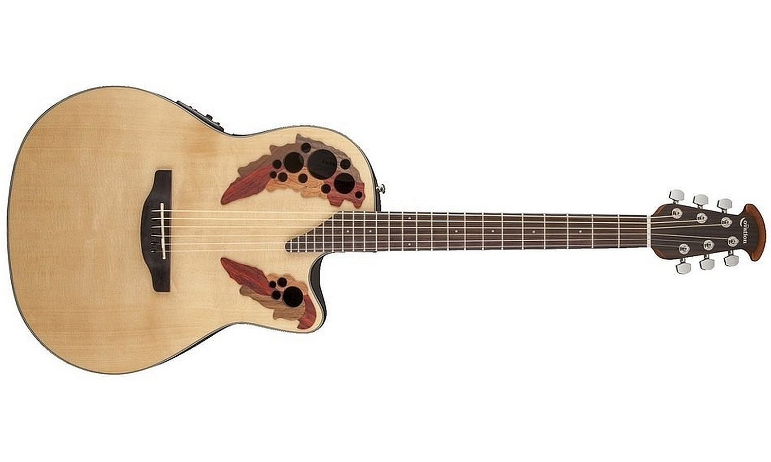 Ovation Ce44-4 Celebrity Elite Mid Depth Cw Epicea Lyrachord Rw - Natural - Guitare Electro Acoustique - Variation 1