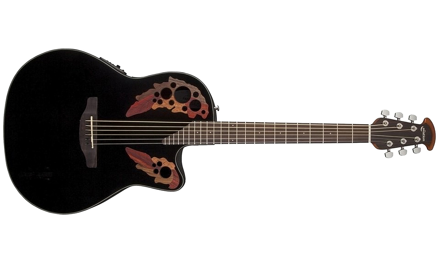 Ovation Ce44-5 Celebrity Elite Mid Cutaway Noir - Black - Guitare Electro Acoustique - Variation 1