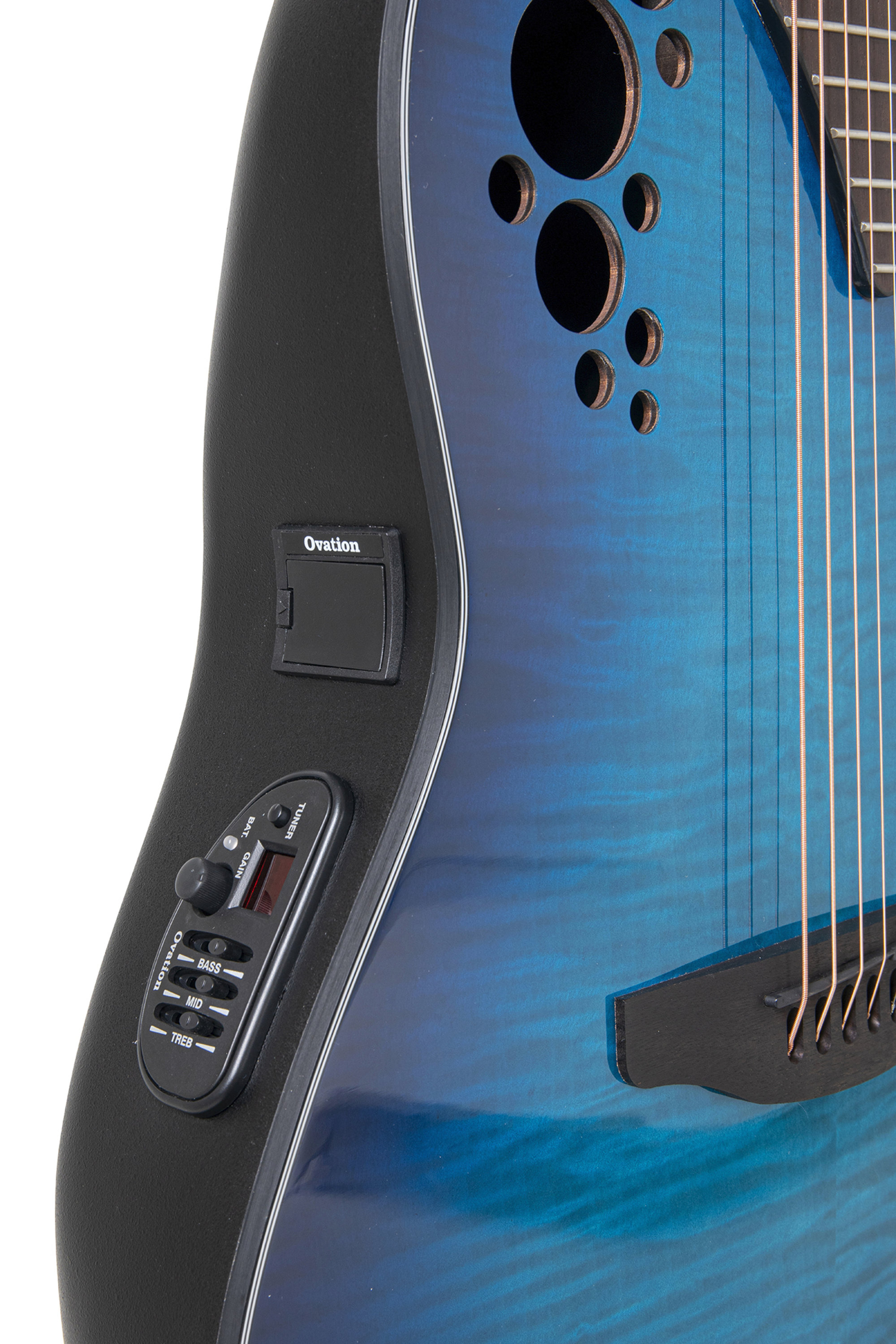 Ovation Ce44p-blfl-g Celebrity Elite Plus Mid Depth Cw Erable Lyrachord Rw - Blue Flamed Maple - Guitare Electro Acoustique - Variation 3