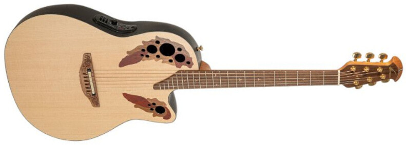 Ovation 1768-4s-g Pro Series Elite Usa Epicea Wal - Natural - Guitare Folk - Main picture