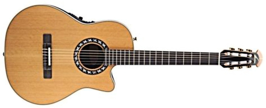 Ovation 1773ax-4 Legend Mid Depth Cw Cedre Lyrachord Eb - Natural - Guitare Classique Format 4/4 - Main picture