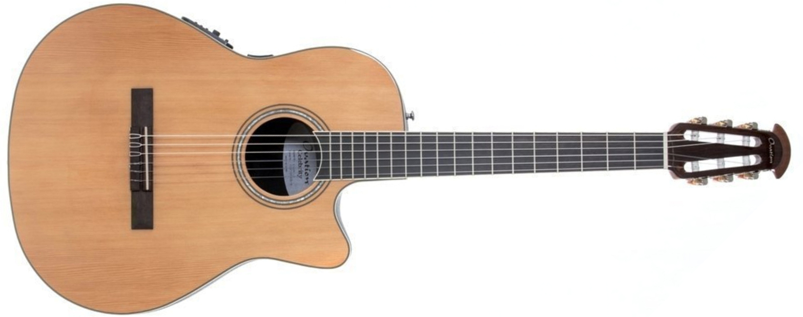 Ovation Cs24c-4 Celebrity Tradition Mid Depth Cw Cedre Lyrachord Ova - Natural - Guitare Classique Format 4/4 - Main picture