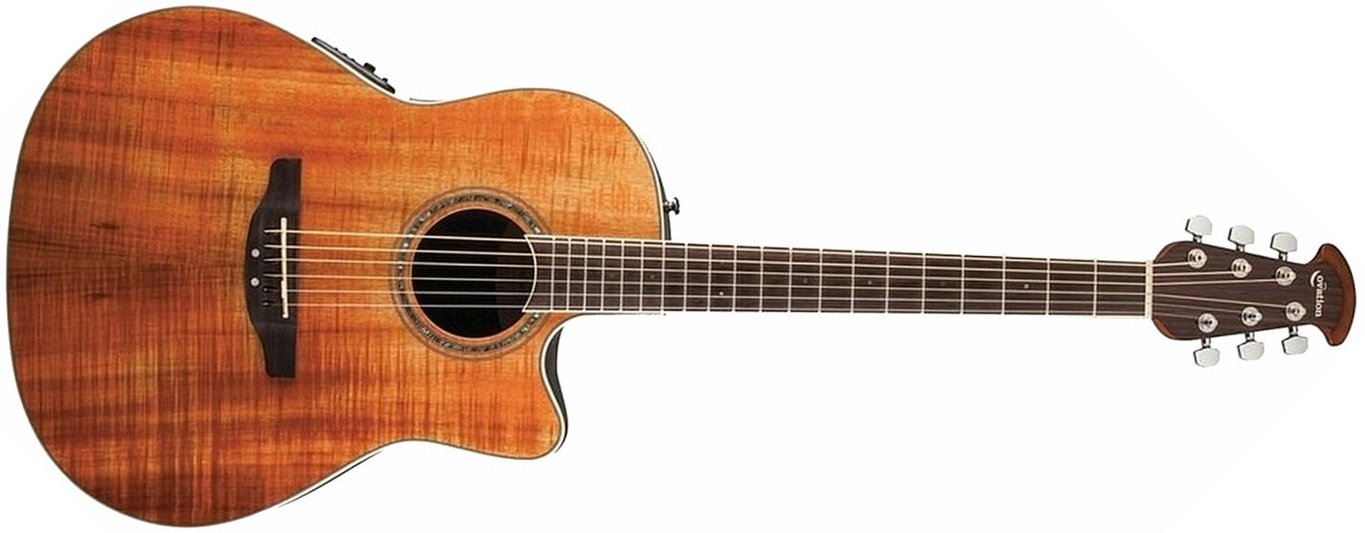 Ovation Cs24p-fkoa Celebrity Standard Plus Mid Depth Cw Koa Lyrachord Rw - Natural - Guitare Electro Acoustique - Main picture