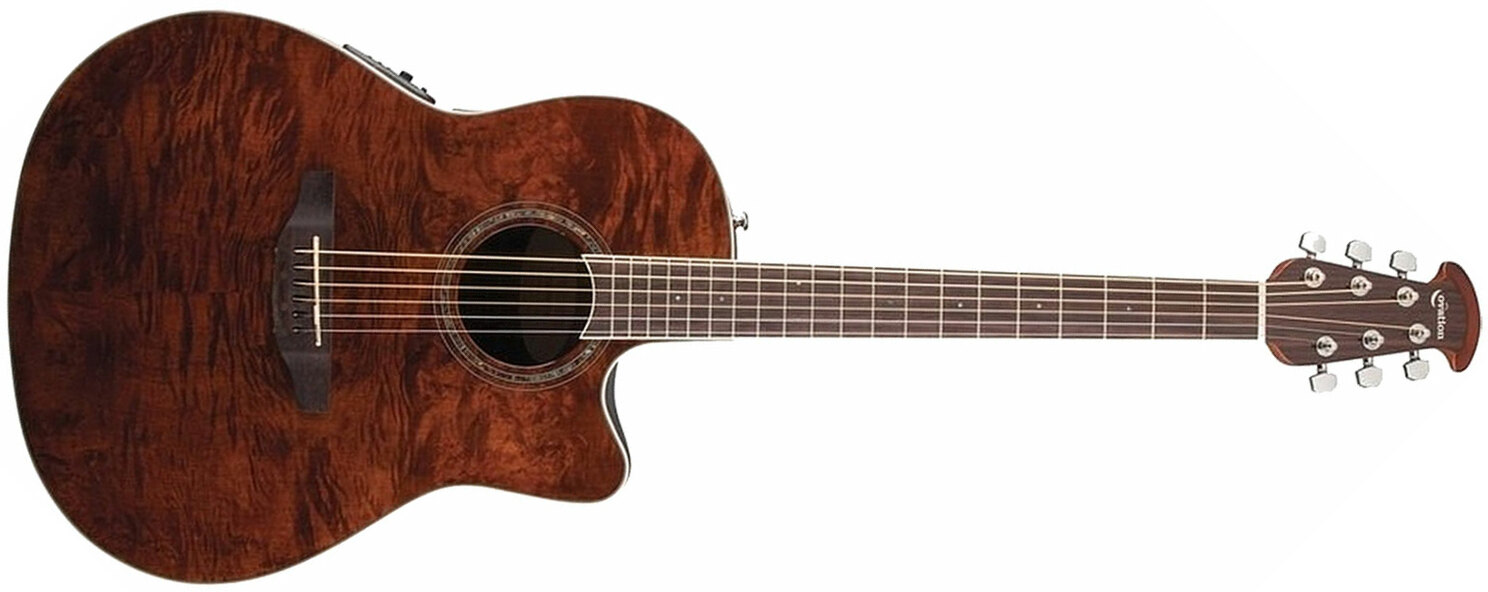 Ovation Cs24p-nbm Celebrity Standard Plus Mid Depth Cw Erable Lyrachord Rw - Nutmeg Gloss - Guitare Acoustique - Main picture