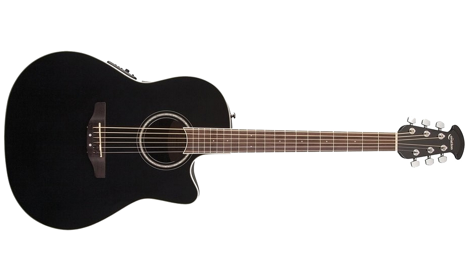 Ovation Cs24-5 Celebrity Standard Mid Depth Cw Epicea Lyrachord - Black - Guitare Electro Acoustique - Variation 1