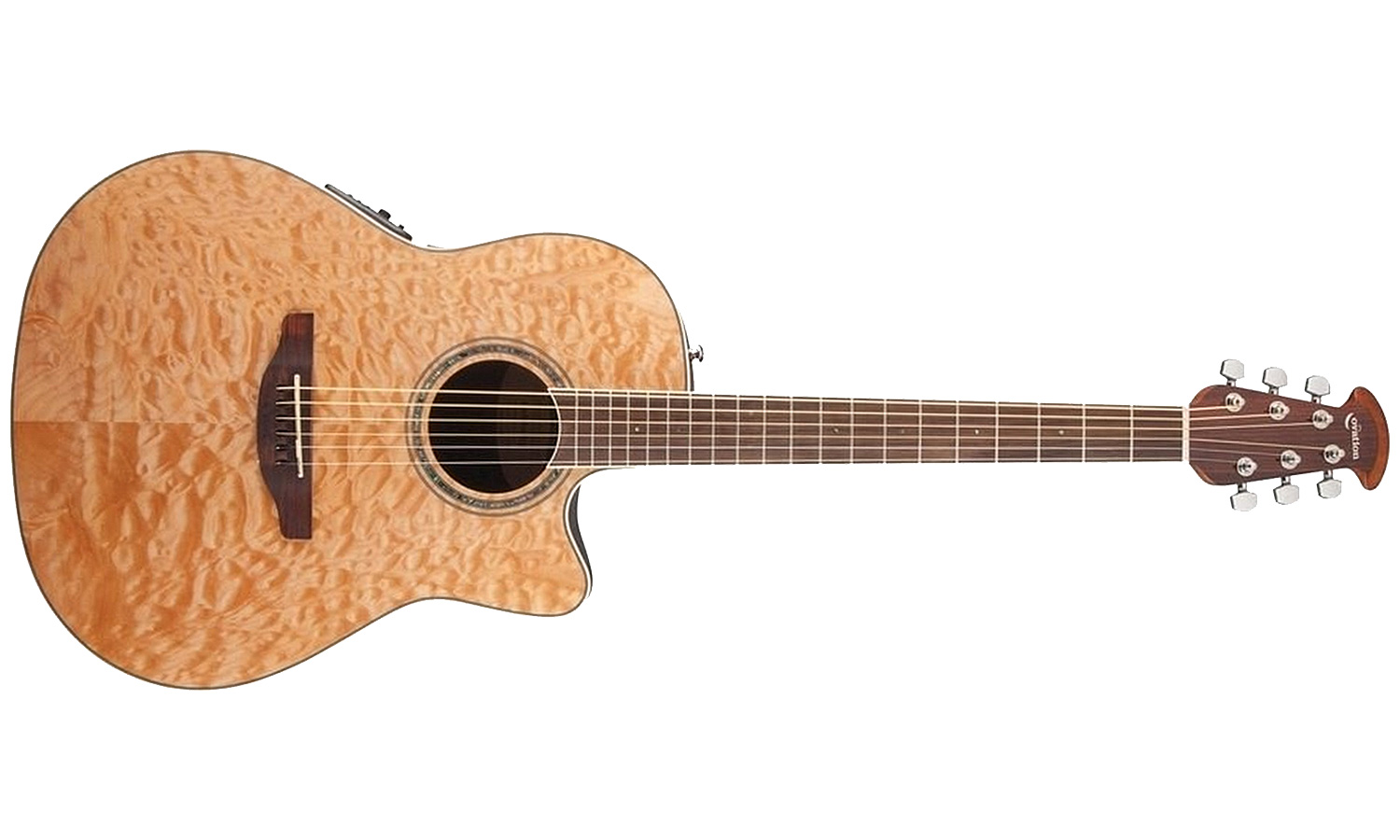 Ovation Cs24p-4q Celebrity Standard Plus Mid Depth Cw Erable Lyrachord Rw - Natural - Guitare Electro Acoustique - Variation 1