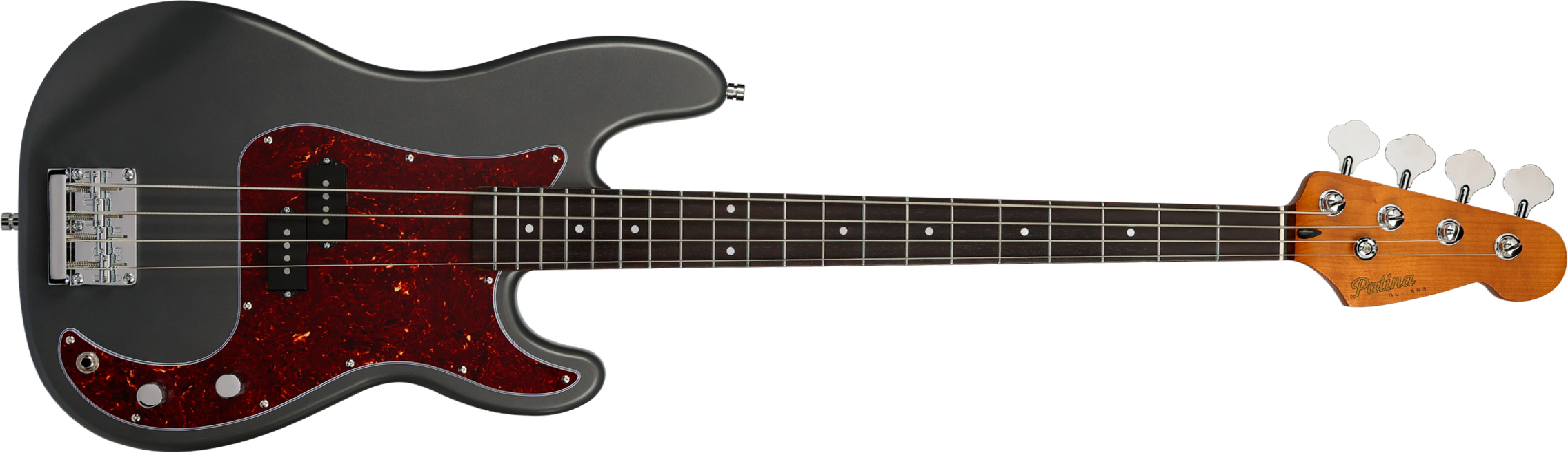 Patina Guitars Ppb3 Bk 1s Ht Rw - Charcoal - Basse Électrique Solid Body - Main picture