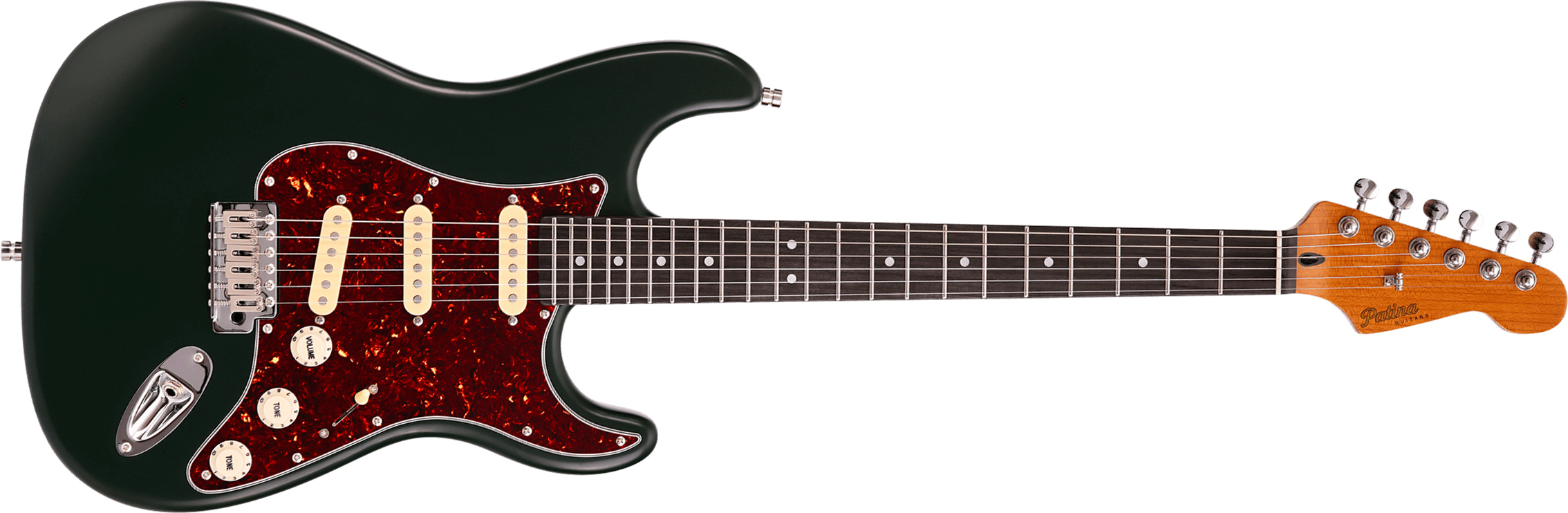 Patina Guitars Ps3 Sgr 3s Trem Rw - Sherwood Green - Guitare Électrique Forme Str - Main picture