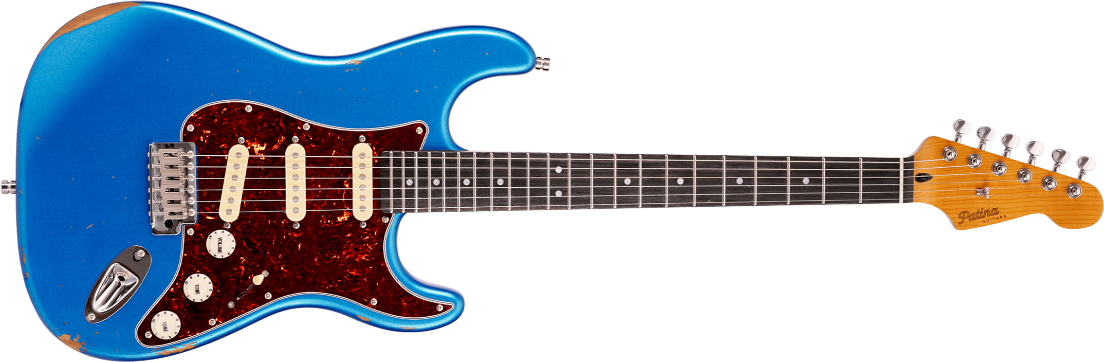 Patina Guitars Ps6 Lpb R 3s Trem Rw - Lake Placid Blue Relic - Guitare Électrique Forme Str - Main picture
