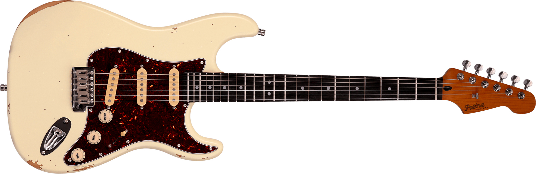 Patina Guitars Ps6 Ow R 3s Trem Rw - Olympic White - Guitare Électrique Forme Str - Main picture