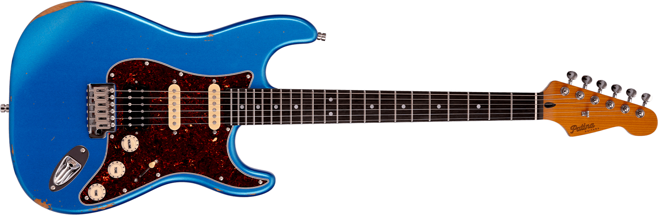 Patina Guitars Ps7 Lpb R Hss Trem Rw - Lake Placid Blue - Guitare Électrique Forme Str - Main picture