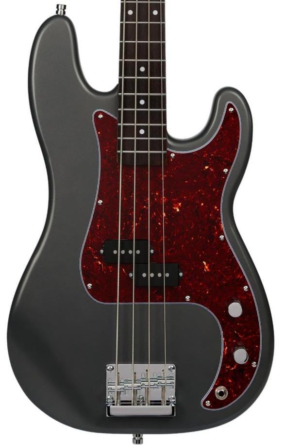 Basse électrique solid body Patina guitars PPB-3 BK - Charcoal