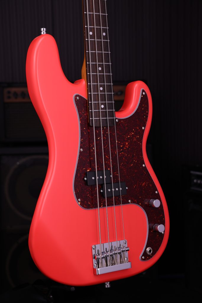 Patina Guitars Ppb3 Frd 1s Ht Rw - Fiesta Red - Basse Électrique Solid Body - Variation 2