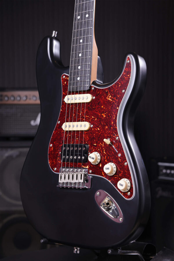 Patina Guitars Ps4 Bk Hss Trem Rw - Black - Guitare Électrique Forme Str - Variation 2