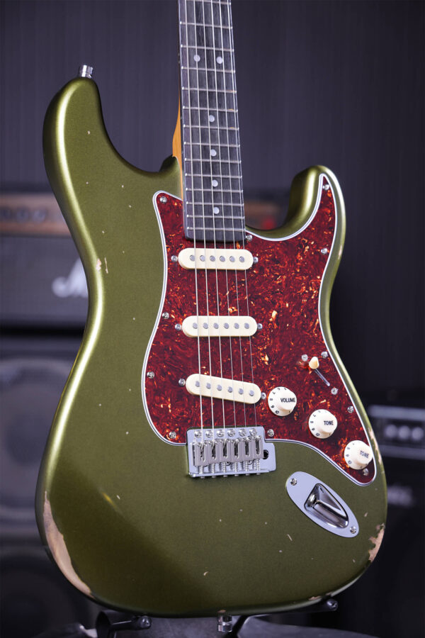 Patina Guitars Ps6 Sgr R 3s Trem Rw - Sherwood Green Relic - Guitare Électrique Forme Str - Variation 2