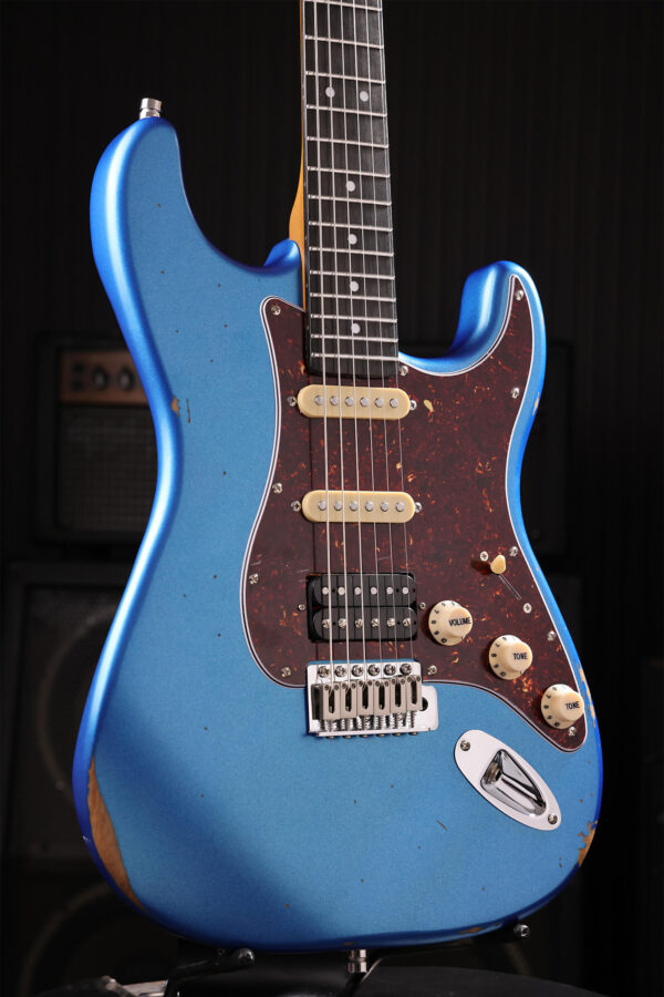 Patina Guitars Ps7 Lpb R Hss Trem Rw - Lake Placid Blue - Guitare Électrique Forme Str - Variation 2