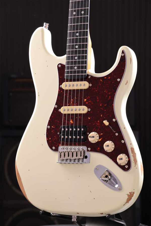 Patina Guitars Ps7 Ow R Hss Trem Rw - Olympic White - Guitare Électrique Forme Str - Variation 2