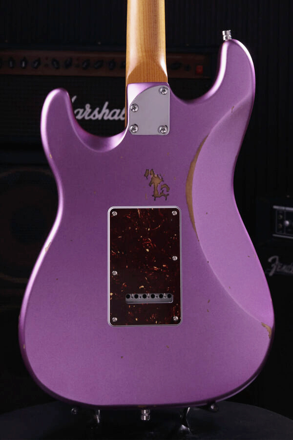 Patina Guitars Ps7 Pp R Hss Trem Rw - Purple Relic - Guitare Électrique Forme Str - Variation 3