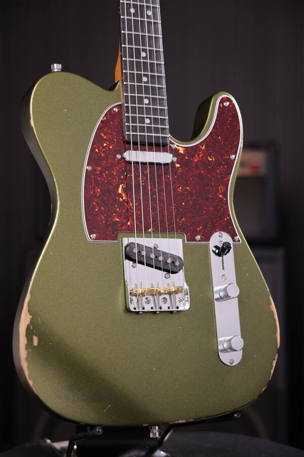 Patina Guitars Pt6 Sgr R 2s Ht Rw - Sherwood Green Relic - Guitare Électrique Forme Tel - Variation 2