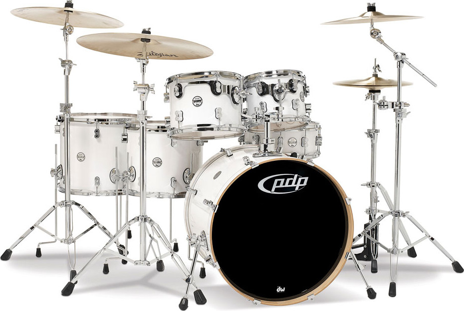 Pdp Pd806065 Concept Maple 6 Futs - 6 FÛts Et + - Pearlescent White - Batterie Acoustique Stage - Main picture