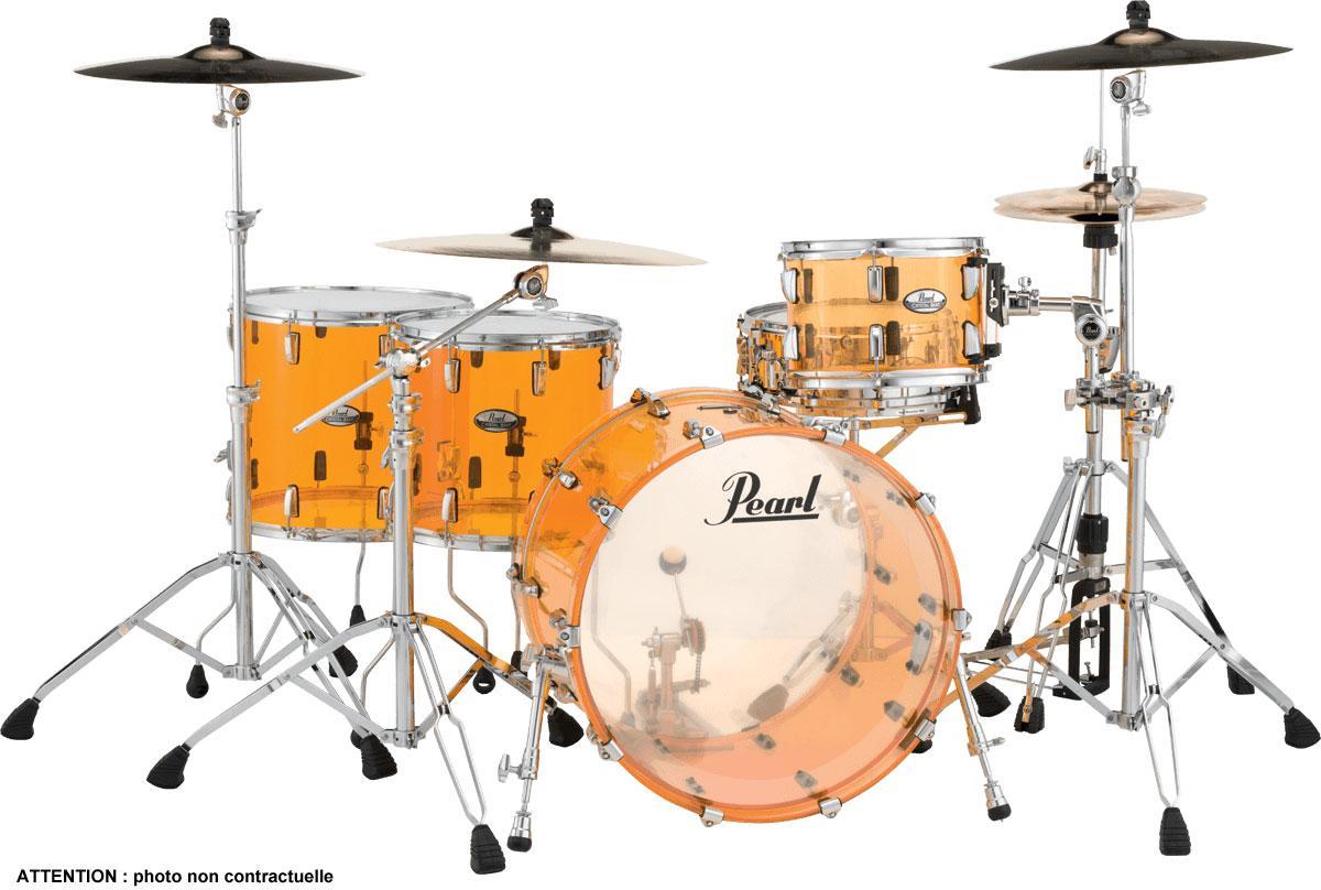 Batterie acoustique rock Pearl CRB524FPC-732 Crystal Beat 2TB Rock 22 - 4 fûts - Tangerine glass