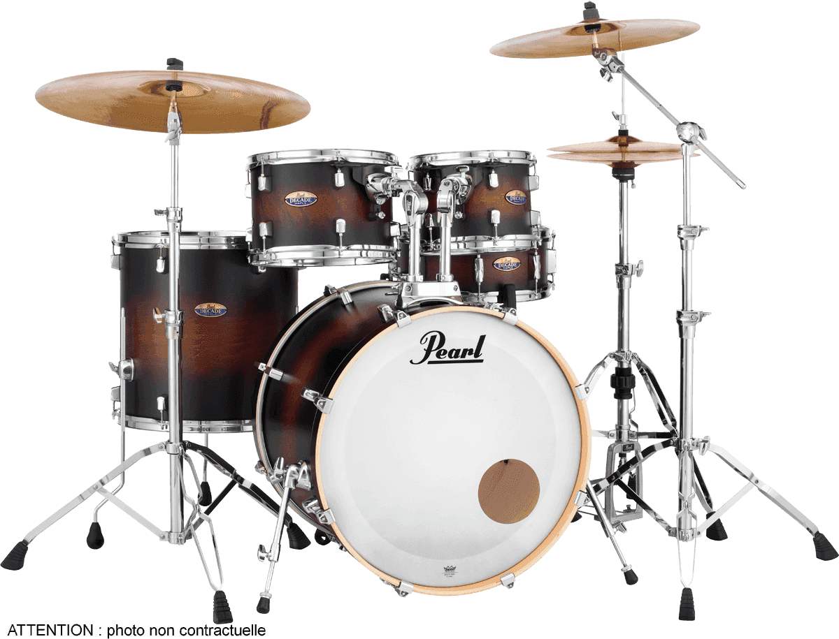 Pearl Decade Maple Studio Fusion 20 Satin Brown Burst - 5 FÛts - Satin Brown Burst - Batterie Acoustique Fusion - Main picture