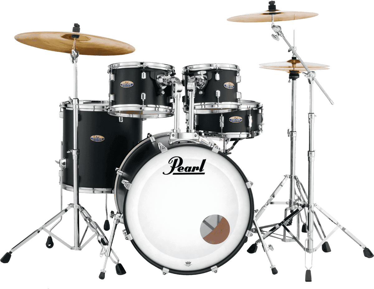 Pearl Dmp925sc-227 Decade Maple Fusion 22 5 Futs - Satin Slate Black - Batterie Acoustique Fusion - Main picture