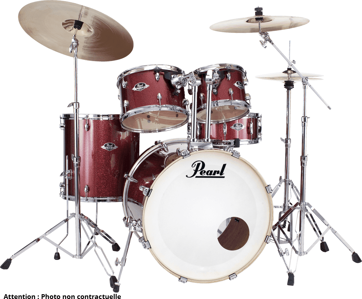 Pearl Export Exx705nbrc-704 Fusion 20 - 5 FÛts - Black Cherry Glitter - Batterie Acoustique Fusion - Main picture