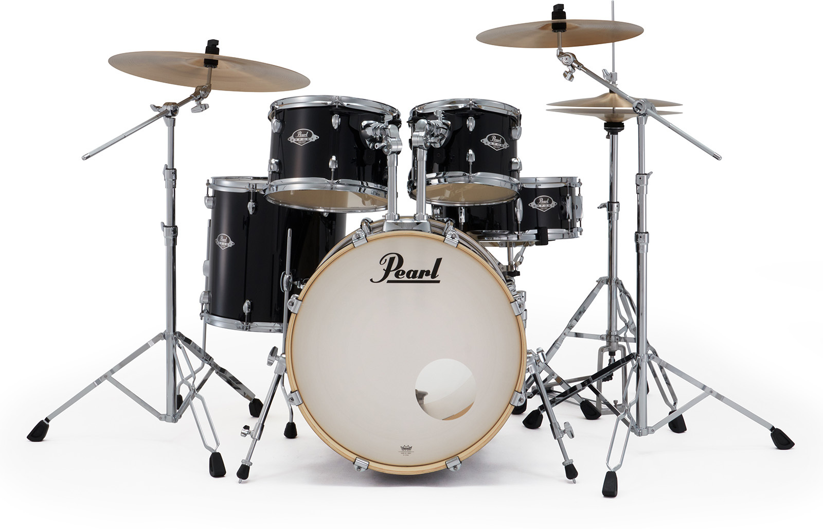 Pearl Export Fusion 20'' - 5 FÛts - Jet Black - Batterie Acoustique Fusion - Main picture
