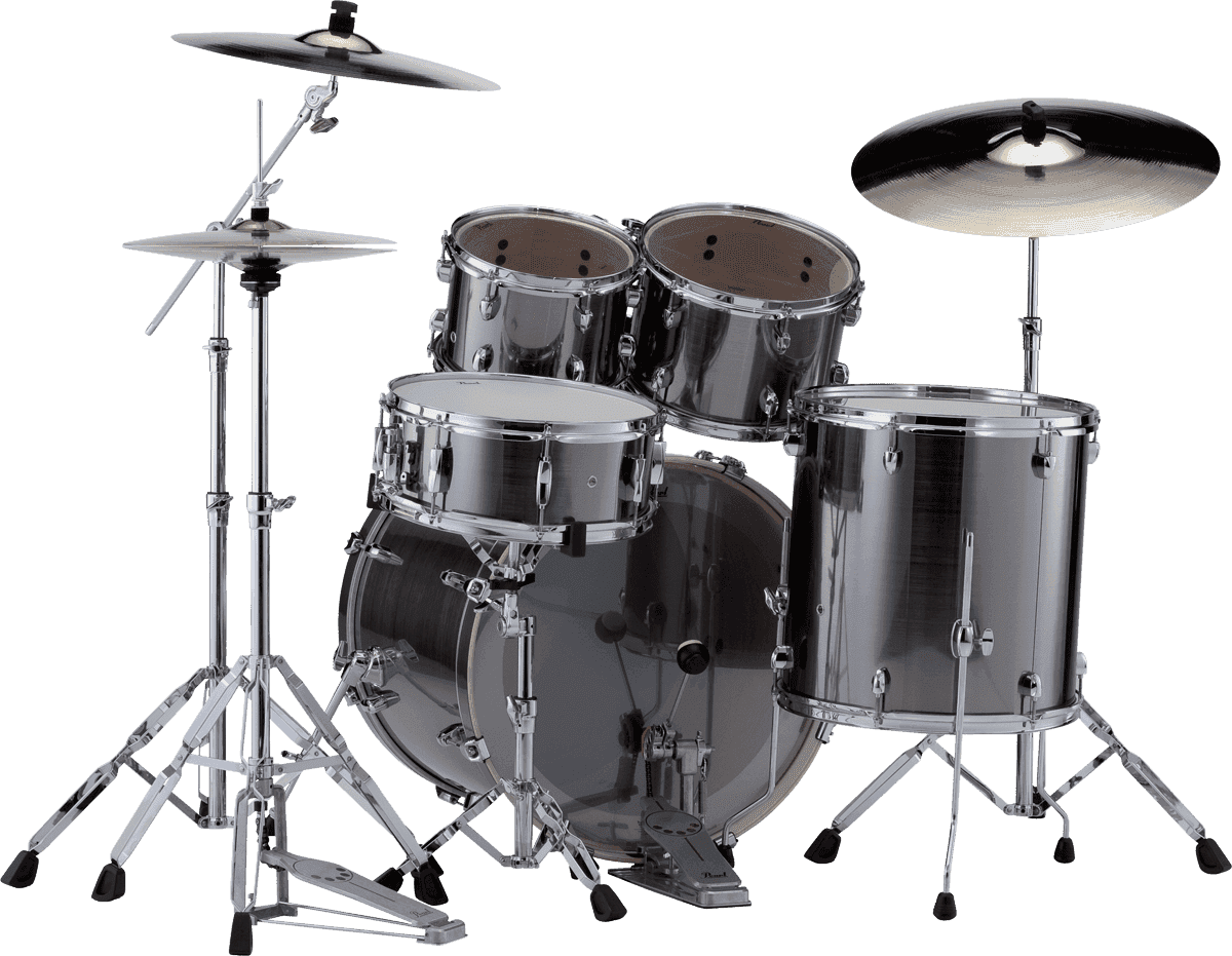 Pearl Export Rock 22 - 5 FÛts - Smokey Chrome - Batterie Acoustique Rock - Main picture