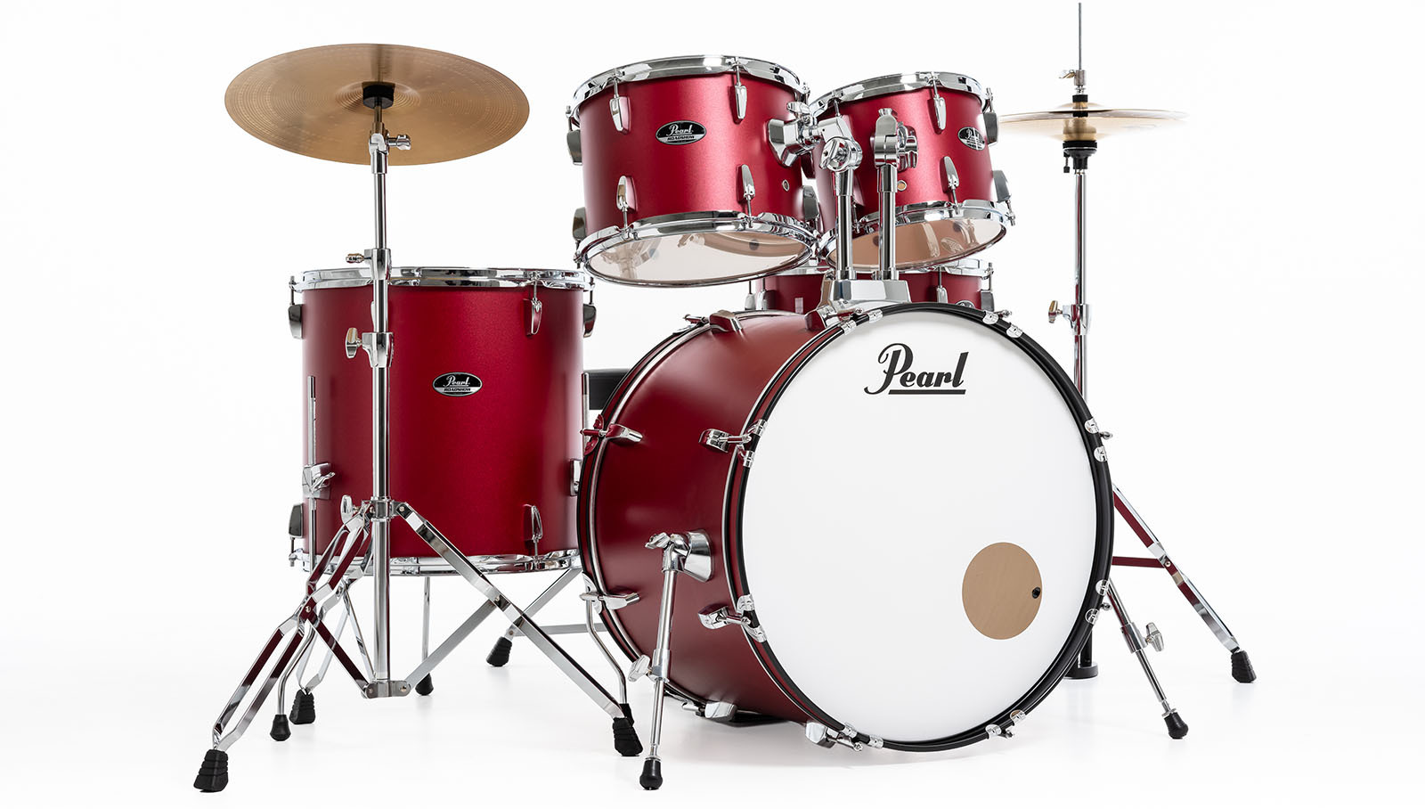 Pearl Roadshow Fusion 20 + Pack Solar Sabian Matte Red - Batterie Acoustique Fusion - Main picture