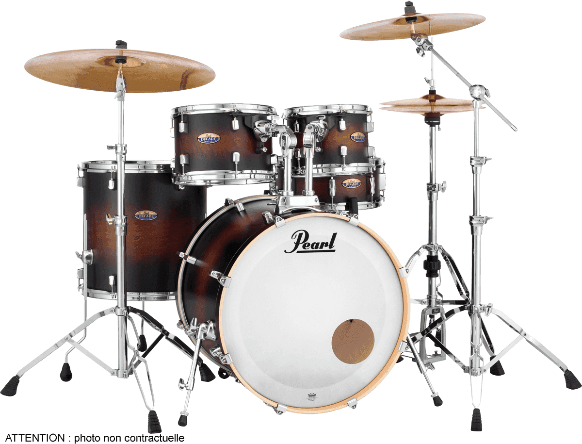 Pearl Ppa Dmp925sc-260 Decade Maple Rock 22 - Satin Brown Burst - Batterie Acoustique Fusion - Main picture