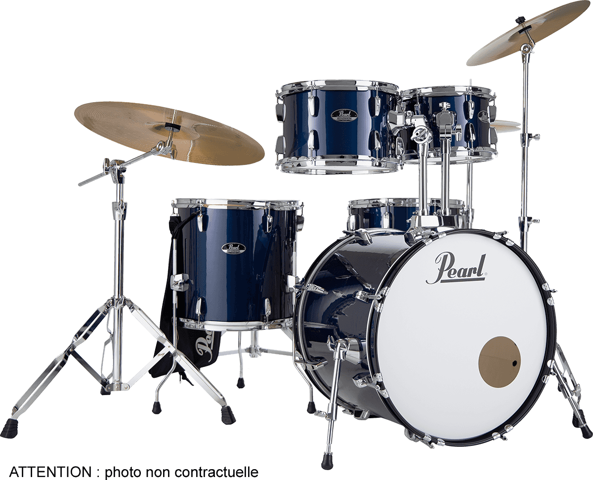 Pearl Roadshow Fusion 20 + B-50 + Ride 20 - 5 FÛts - Royal Blue Metallic - Batterie Acoustique Fusion - Main picture