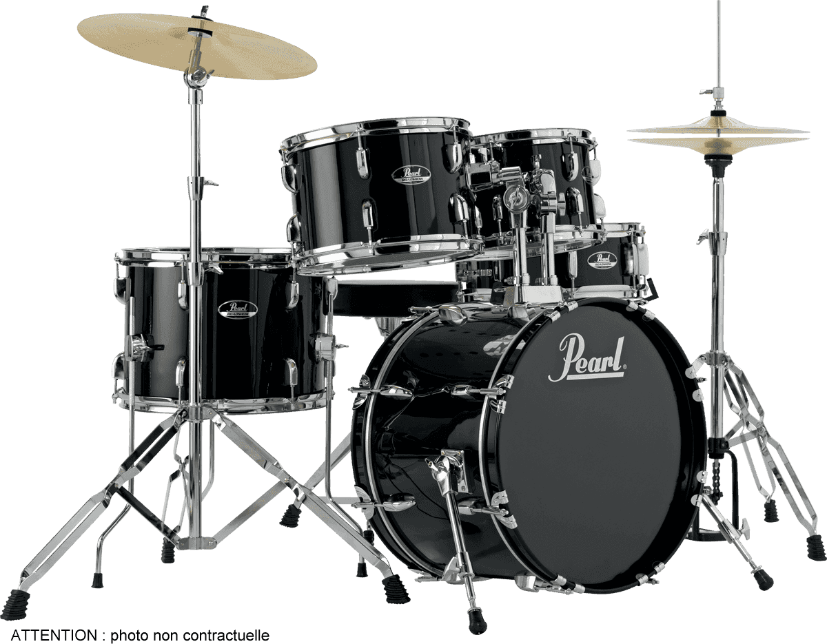 Pearl Roadshow Junior 18 Rs585cc-31 - 5 FÛts - Jet Black - Batterie Acoustique Junior - Main picture