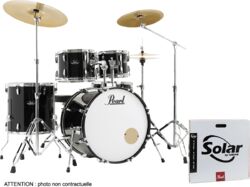 Roadshow Plus Rock 22'' + Pack Sabian Solar 3 Cymbales - Jet Black