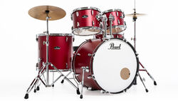 Batterie acoustique rock Pearl Roadshow Rock 22'' - 5 fûts - Matte red
