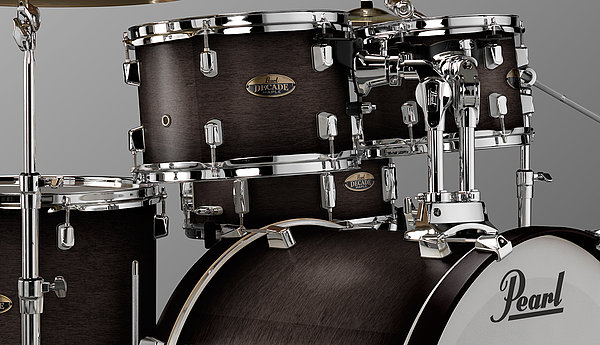 Pearl Decade Dmp905c Erable Fusion 20 5 Futs - Satin Black Burst - Batterie Acoustique Fusion - Variation 1