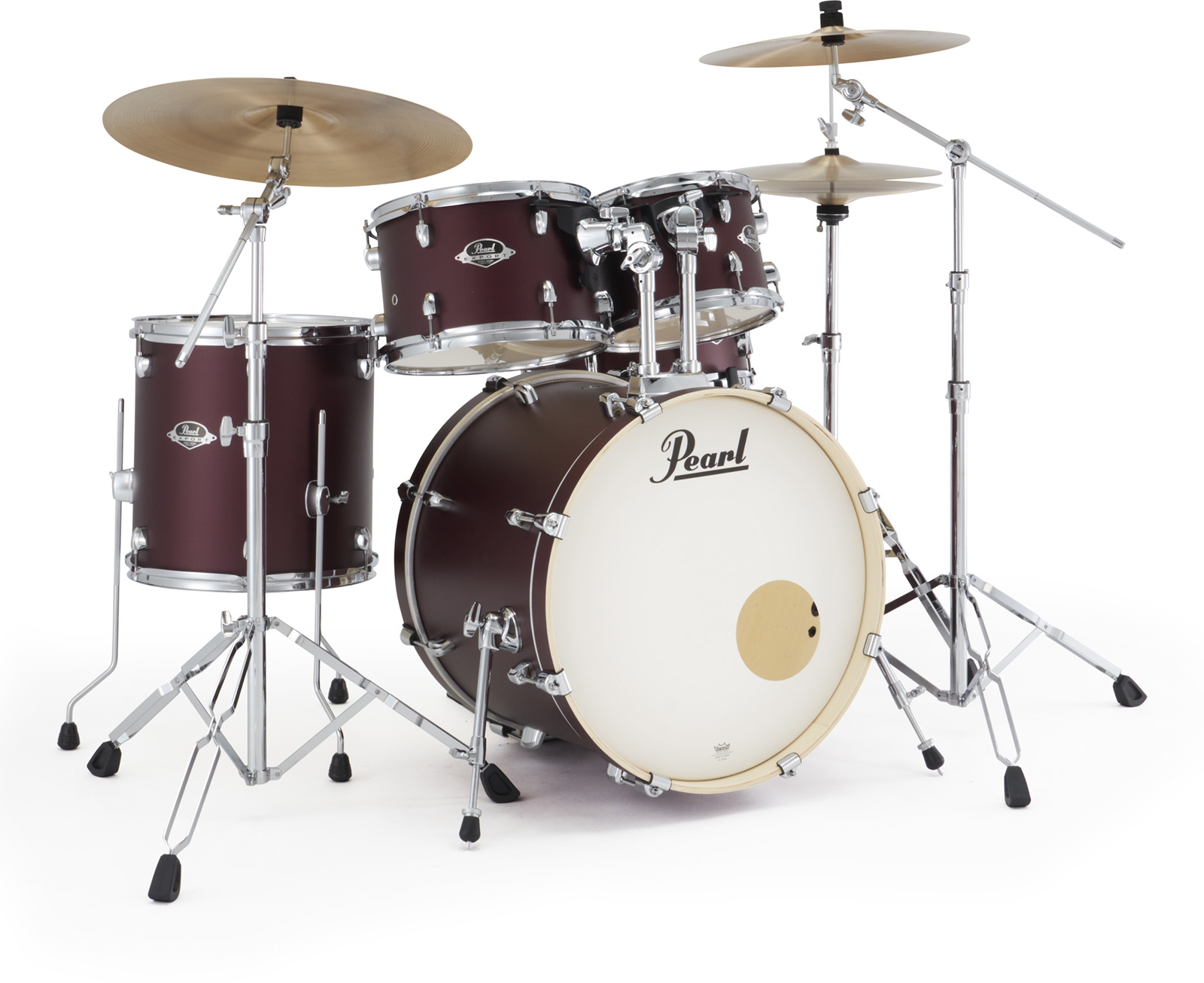 Pearl Export Fusion 20'' - 5 FÛts - Satin Scarlet - Batterie Acoustique Fusion - Variation 1