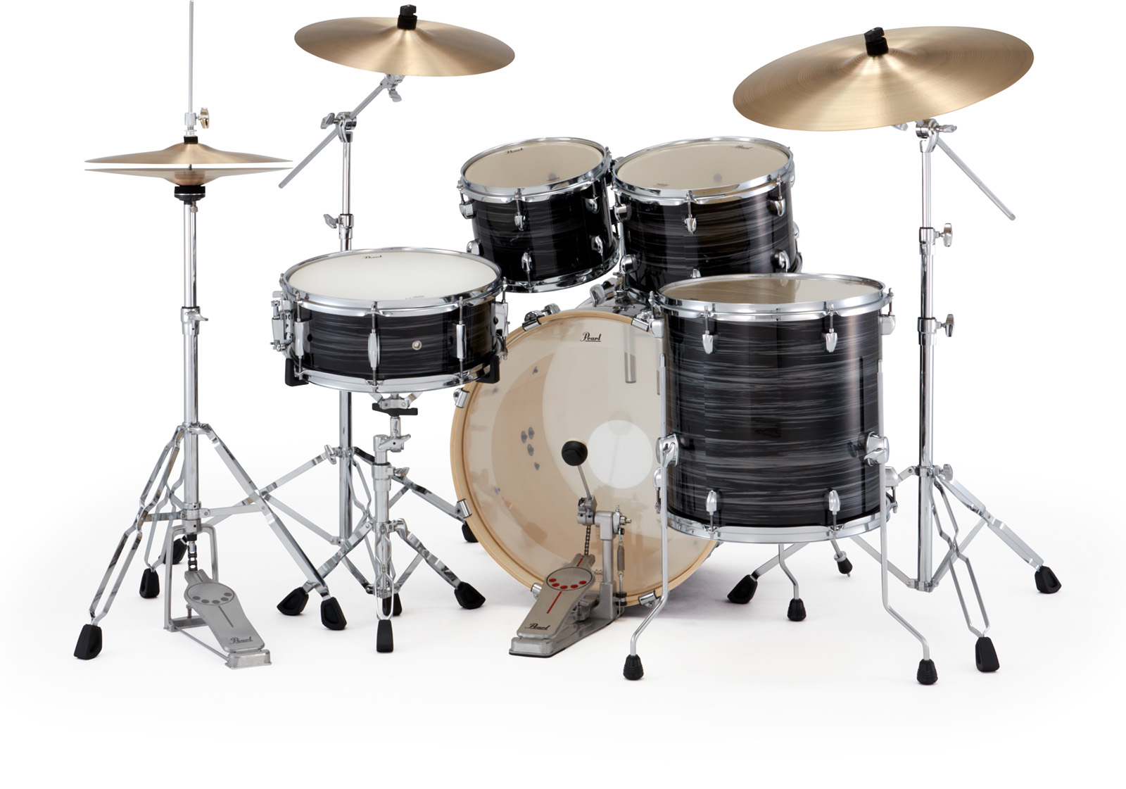 Pearl Export Fusion 20'' - 5 FÛts - Graphite Silver Twist - Batterie Acoustique Fusion - Variation 4