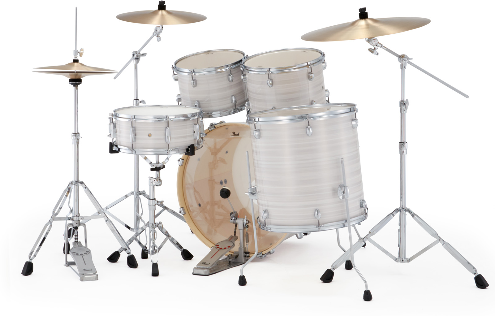 Pearl Export Standard 22'' - 5 FÛts - Slipstream White - Batterie Acoustique Standard - Variation 3
