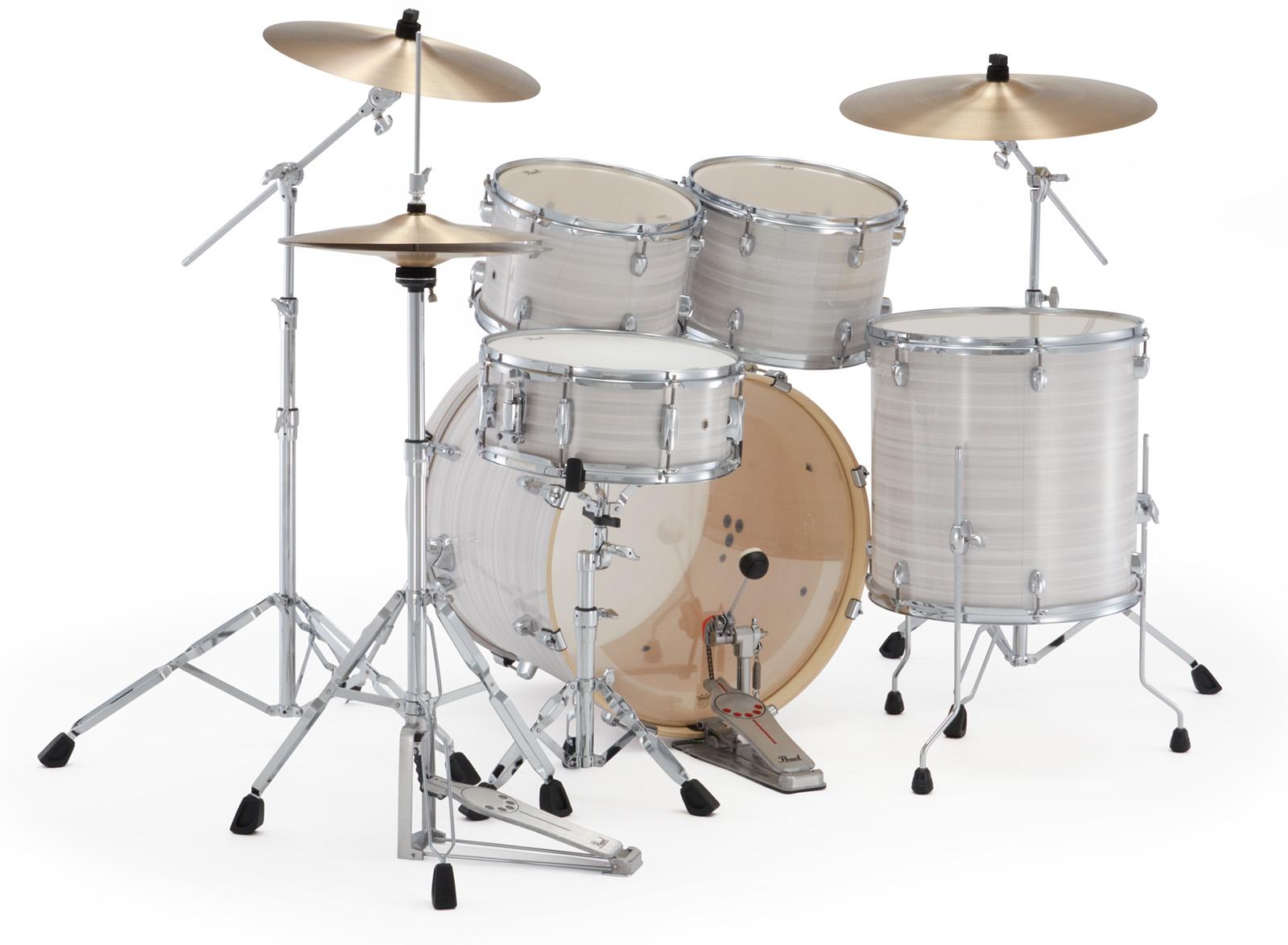 Pearl Export Standard 22'' - 5 FÛts - Slipstream White - Batterie Acoustique Standard - Variation 4
