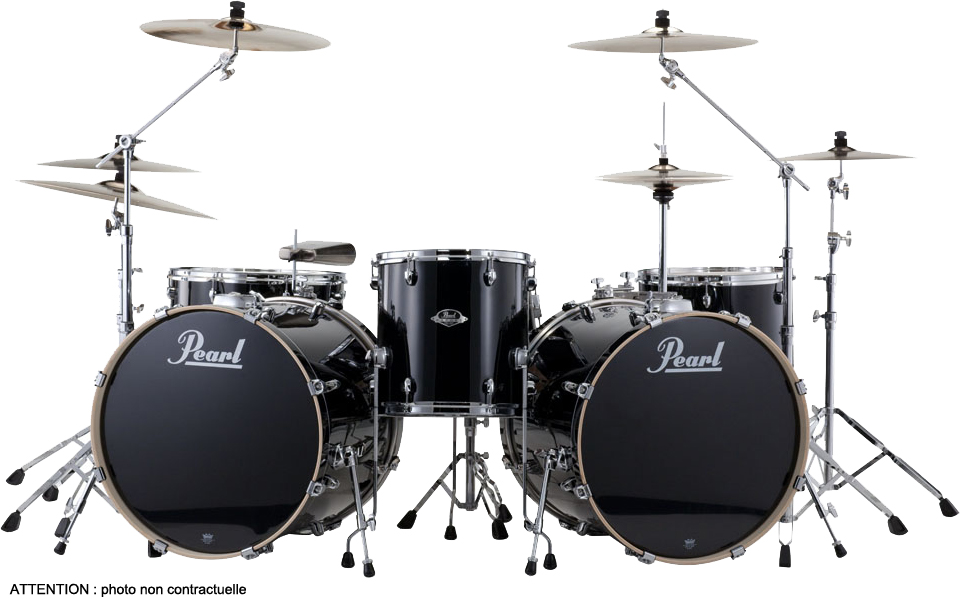 Pearl Exx725c31  Export  Standard 22  Jet Black - 5 Futs - Jet Black - Batterie Acoustique Standard - Variation 1