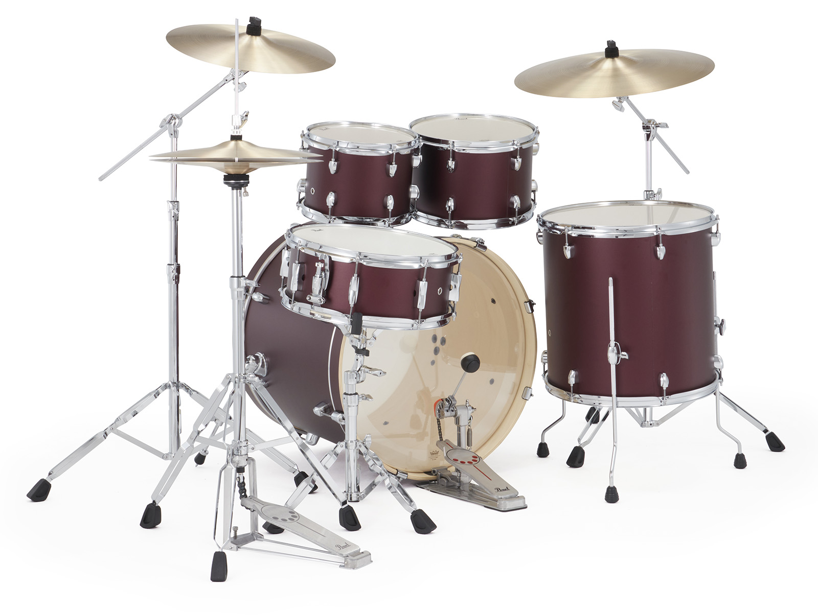 Pearl Exx725sbrc-864 Export Rock 22 - Satin Scarlet - Batterie Acoustique Rock - Variation 1