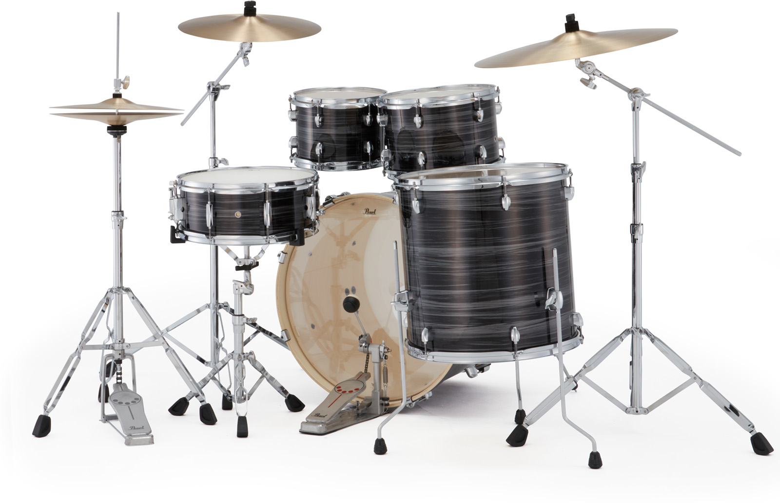Pearl Export Rock 22'' - 5 FÛts - Graphite Silver Twist - Batterie Acoustique Fusion - Variation 1