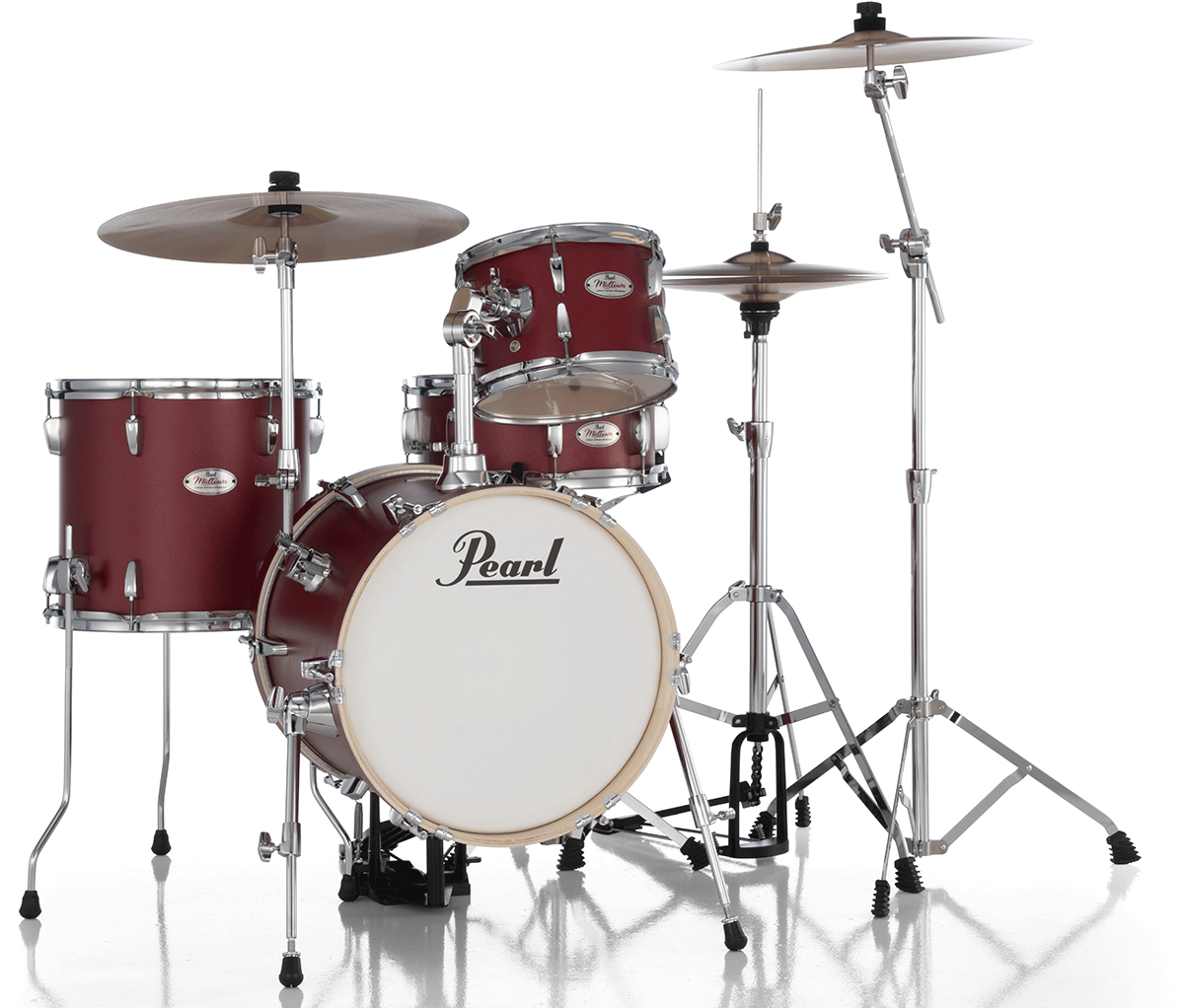 Pearl Midtown 16 + Pack Hardware Hwp-50s - 4 FÛts - Matte Red - Batterie Acoustique Jazz - Variation 3