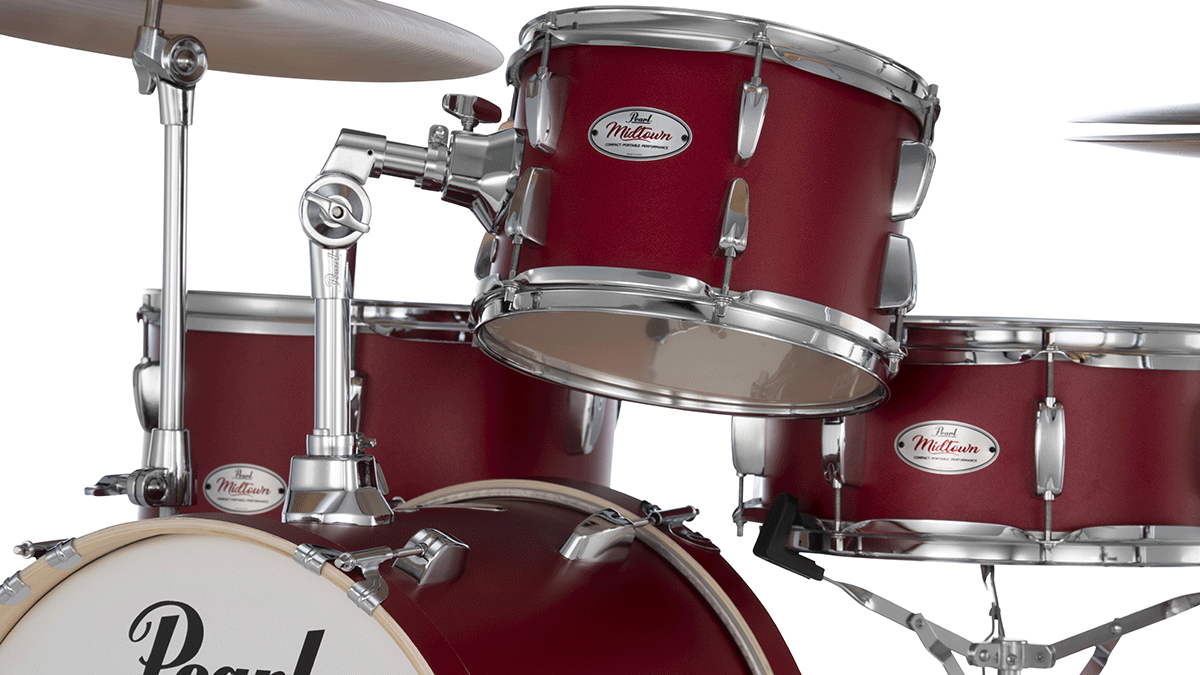 Pearl Midtown 16 + Pack Hardware Hwp-50s - 4 FÛts - Matte Red - Batterie Acoustique Jazz - Variation 4