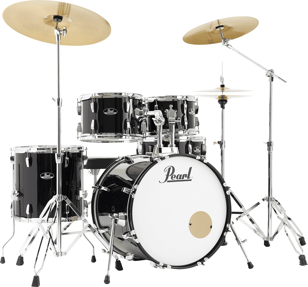 Pearl Roadshow Fusion 20 + B50 + Pack Solar Sabian Jet Black - 4 FÛts - Jet Black - Batterie Acoustique Standard - Variation 1