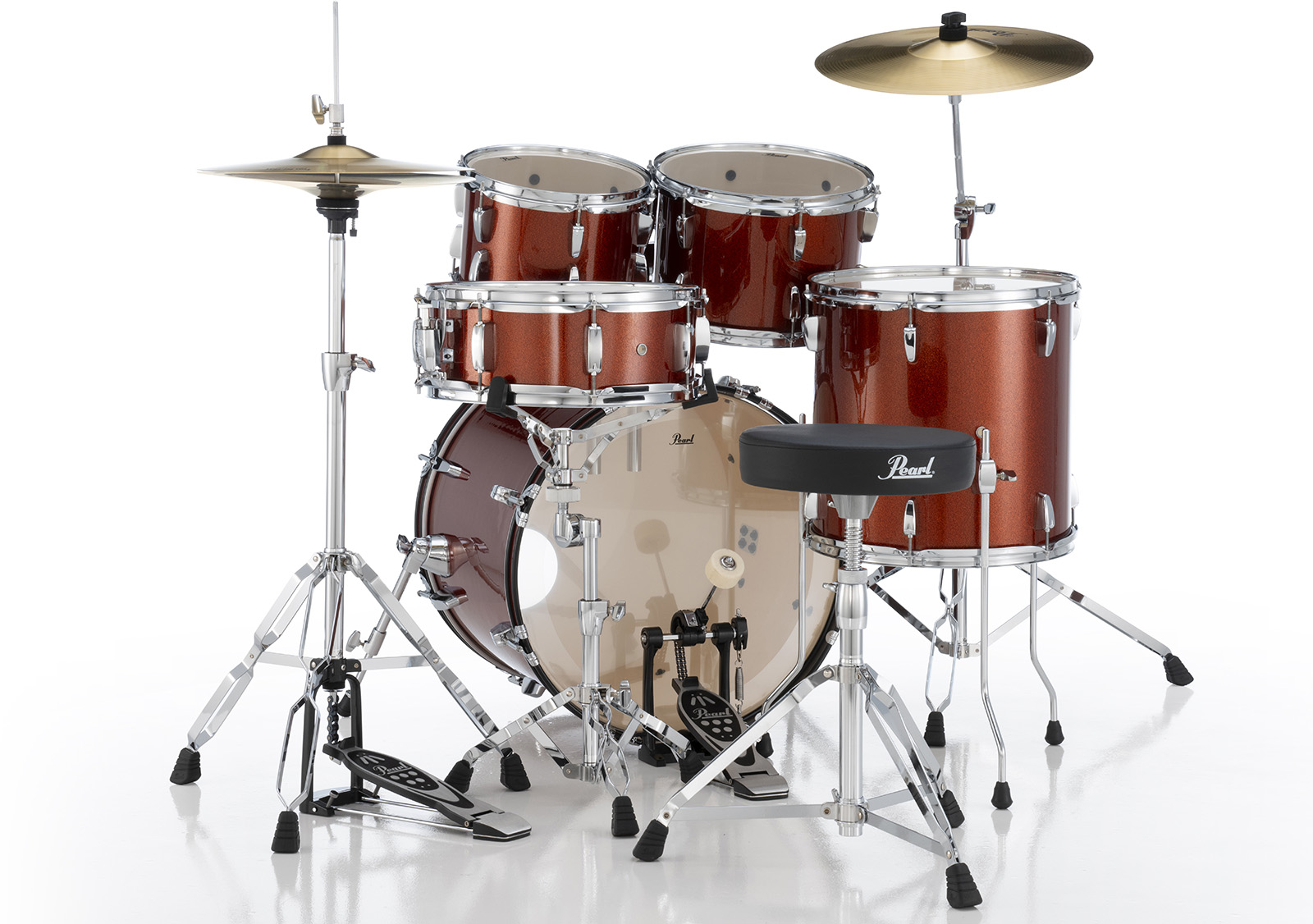 Pearl Roadshow Fusion 20'' - 5 FÛts - Burnt Orange Sparkle - Batterie Acoustique Fusion - Variation 2